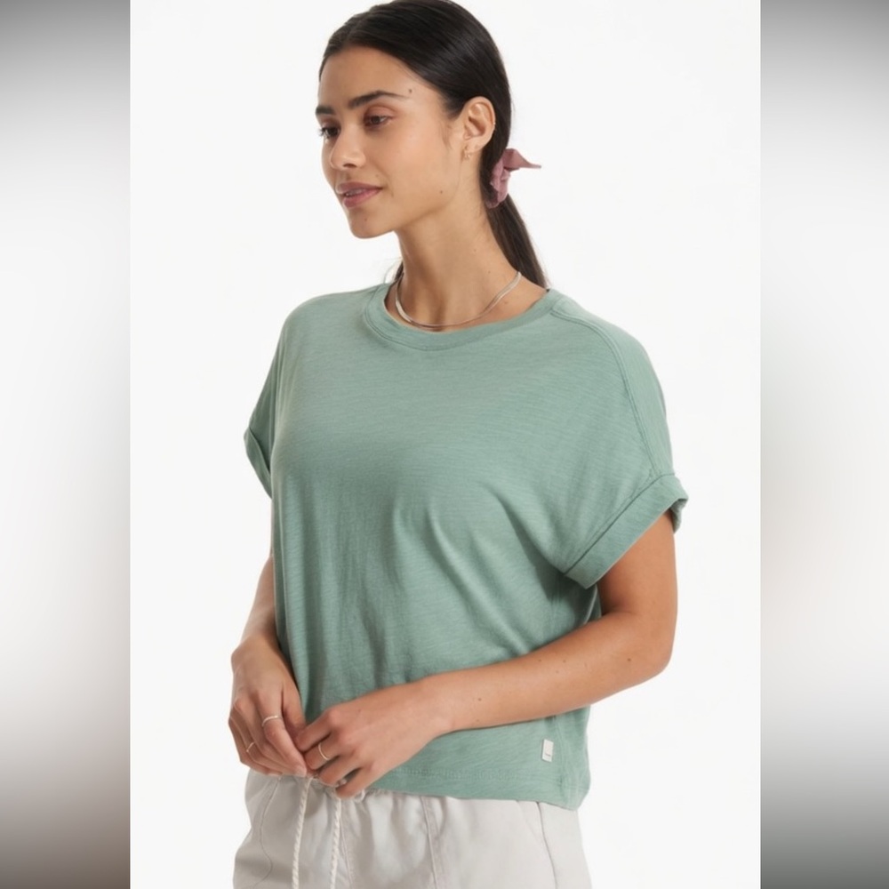 Vuori Sage Green Relaxed Sunset Crew Tee